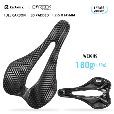 Racing Saddles Bicycle Seat RYET Ultralight 3D Printed Bike Saddle Carbon Saddle Mountain Road MTB Cushion Cycling Seating Parts