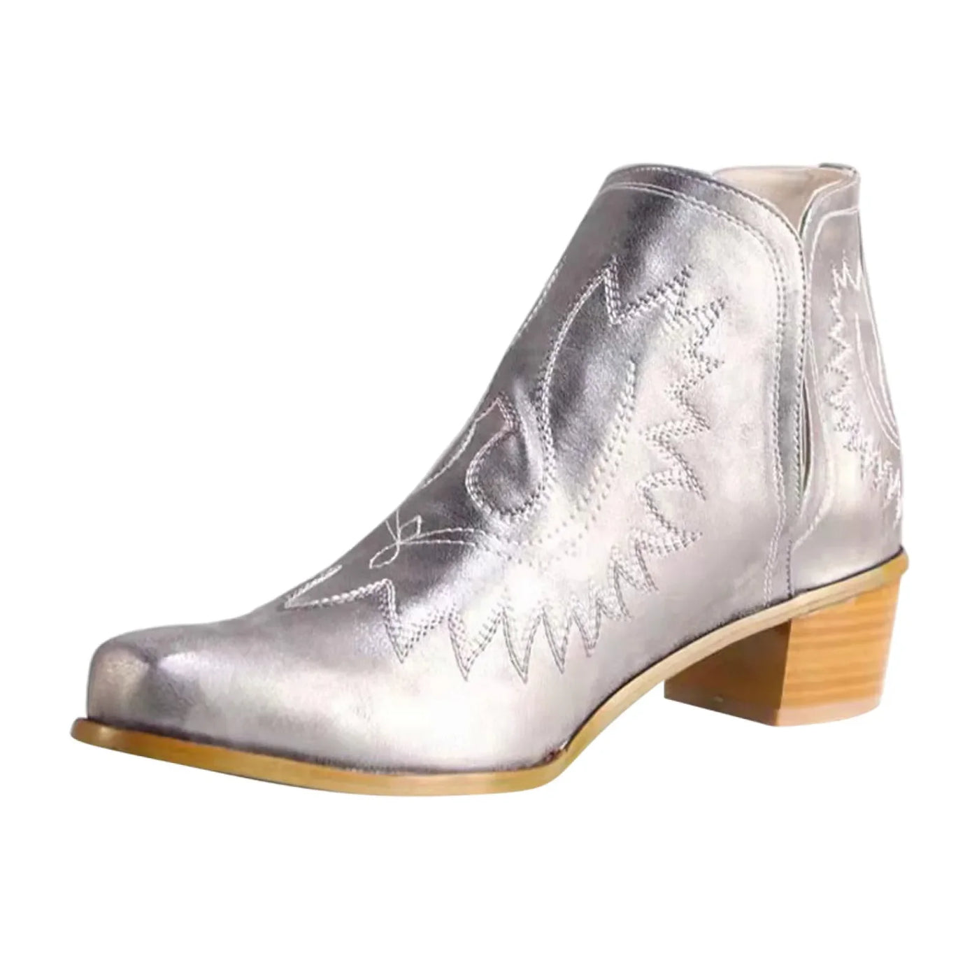 Women Boots Flower Embroidered Cowboy Boots Platform Winter Warm Ankle Casual Shoes Botas Mujer Comfortable Shoes