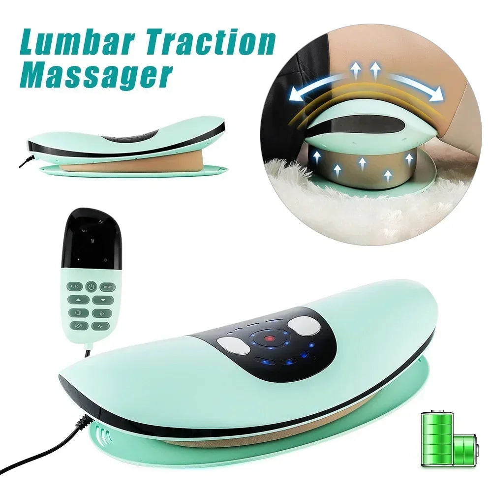 Electric Lumbar Traction Massager Adjustable Vibration Waist Massager Wa ist Spine Support Back Massage Machine Waist masajeador