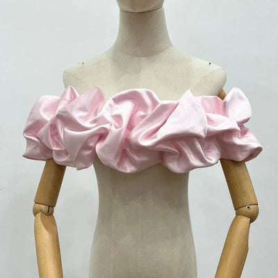 Bridal One-shoulder Satin Shawl Covering Side Breasts Strappy Shawl Lady Dinner Party Dress Scarf Wedding Dresses Accessories