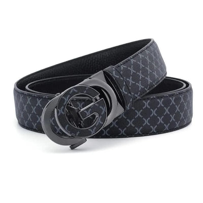 Men's Genuine Leather Belt With Automatic "G" Buckle - Fashionable Business Casual Style