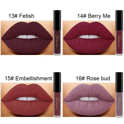 NICEFACE 34 Color Lip Gloss Waterproof Nude Matte Liquid Lipstick Moisturizing Long Lasting Lipgloss Lip Makeup Beauty Cosmetics