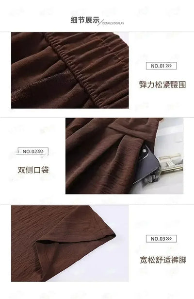 Women's Wide-leg Pants Spring Summer New High-waisted Slim Straight Pants New Chinese Style Draped Loose Fashionable Skirt Pants