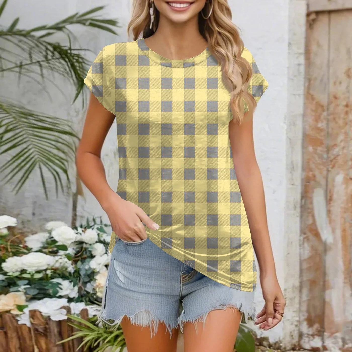 Womens Summer Tops Going Out Workout Outfits Spring Short-sleeved T Shirts Business Casual Dressy Fashion Trendy Clothes 2025