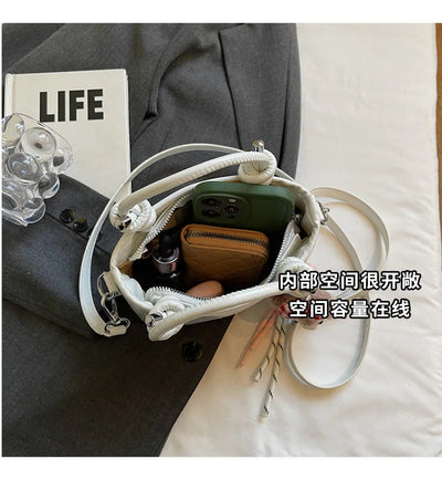 2025 Unique Women's Handbag Designer Shoulder Purse Minimalist Bucket & Square Bag Versatile Crossbody for Work