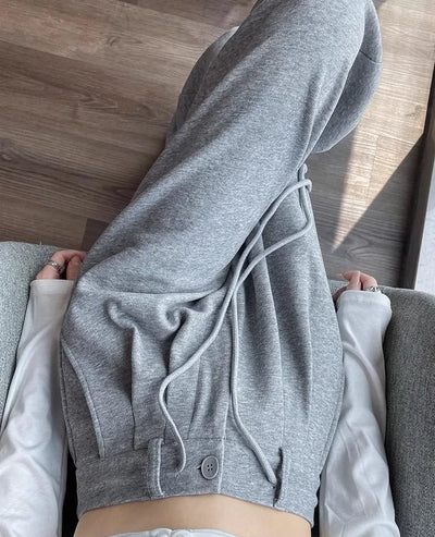 Wide Leg Pants for Women Long Cotton Woman Trousers Y2k Streetwear Trends 2024 One Size All Medium Original Xxl New In Elastic G