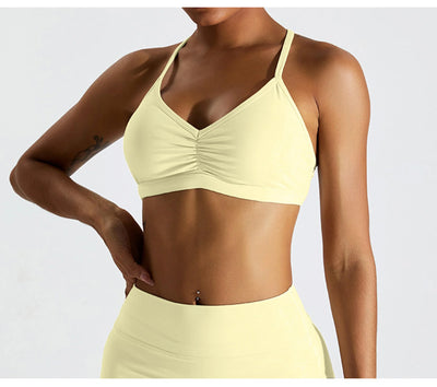 Sexy Scrunch Sports Bra Gym Top Women Running Back Cross Top Women Sportswear Yoga Underwear Fitness Workout Yoga ClothingWomen