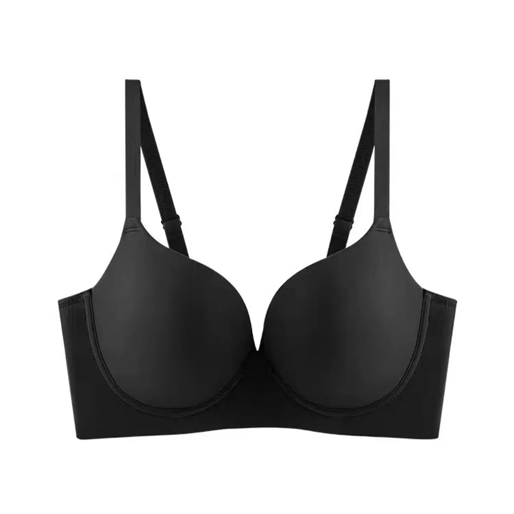 Breathable Full Cup Bra Women's Underwear Invisible Anti-Sagging Side Breast Collection Large Size Summer Brassiere Comfortable