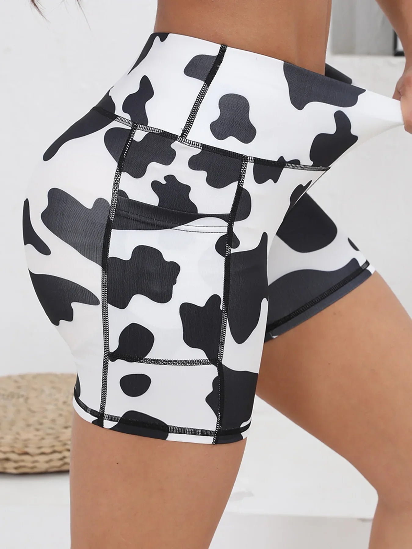 Biker Shorts for Women with Pockets Waisted Tummy Control Workout Yoga Running Gym Tennis Shorts