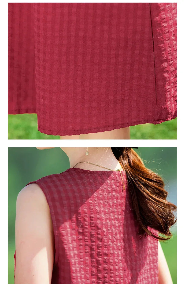 New Arrival Solid Summer dresses for Women Sleeveless plus size dresses vestido verano mujer