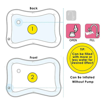 Summer Inflatable Water Mat PVC Playmat Toddler Activity Play Center Water Mat for Babies Early Education Developing Summer Toy