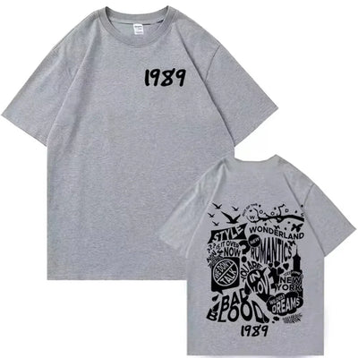Women's Wear Taylor 1989 Shirt Midnights Shirt Gift for Fans Taylor Music Album Swiftie T-Shirts O-Neck Men's Short Sleeve Tops