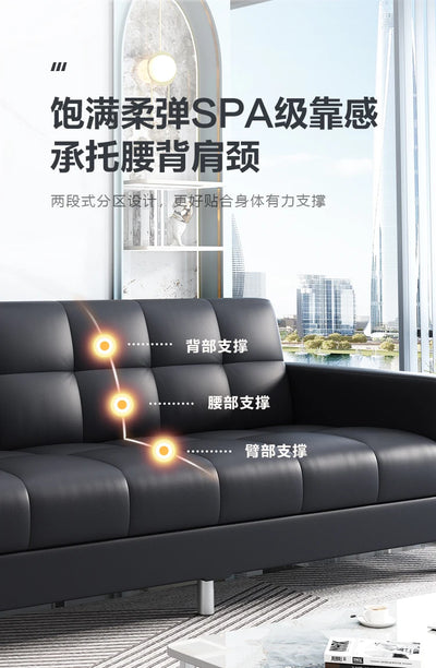 Black Living Room Sofa Bed Foldable Sectional Corner Modern Sofa Designer Elegant Muebles Para Habitacion Home Furniture