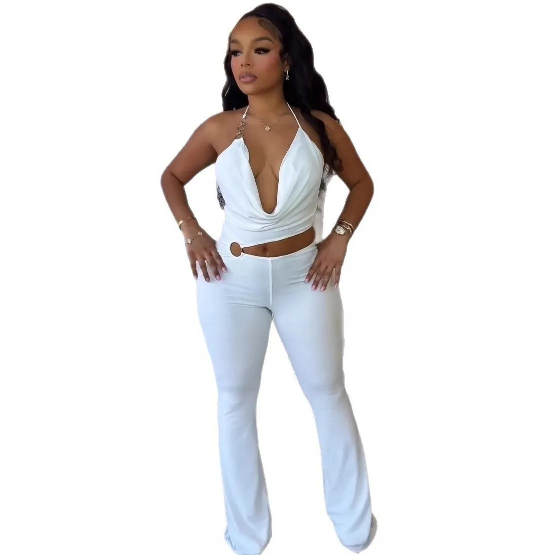 Women Jumpsuits For Summer Autumn Sleeveless Solid Color Bandage Loose Fashion Streetwear Overalls Wide Leg Pants Trousers 2025