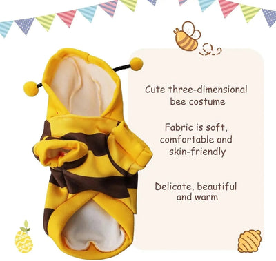 Funny Pet Cat Clothes Hooded Stripe Cat Hoodies for Cats Kitten, Easter Halloween Dress Up Party Outfit Bee Costumes for Cats