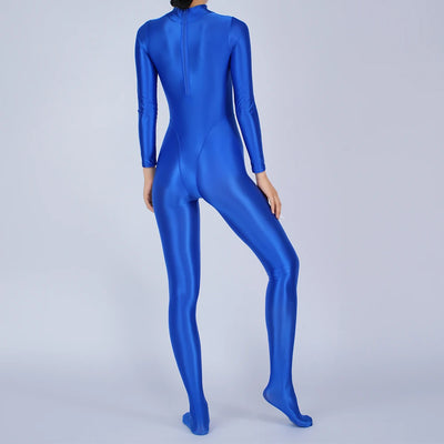 Sexy Womens Glossy Shiny Silky Tights Swimsuit Leggings Bodysuit Jumpsuit Ladies Elasticity Breathable Leotard Sleeping Romper