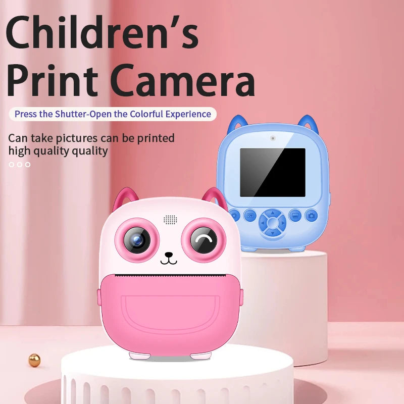 Children Digital Camera Instant Print Toys For Kids Thermal Print Camera HD 1080P Instant Photo Printing Camera Video Toys Gift