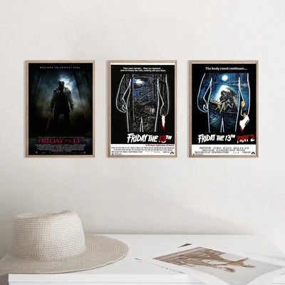Horror Movie Friday The 13th Wall Art, HD Canvas Print Poster, Suitable for Home, Living Room, Room Decoration Painting