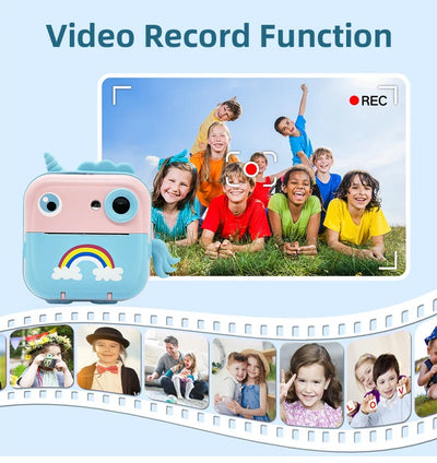 Digital Children Camera For Photography Instant Print Photo Kids Camera Mini Thermal Printer Video Educational Toys Gift