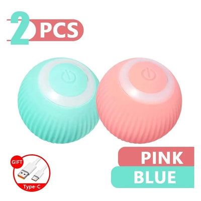 Pet Automatic Rolling Cat Toy Training Self-propelled Kitten Toy Indoor Interactive Play Electric Smart Cat Ball Toy Supplies