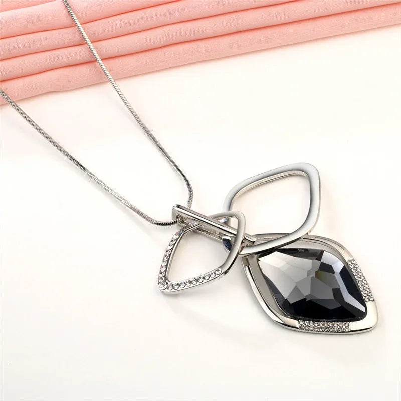 Long Necklaces & Pendants for Women Maxi Collier Femme Geometric Chain Fashion Necklace Statement Colar Accessories Jewelry 2024
