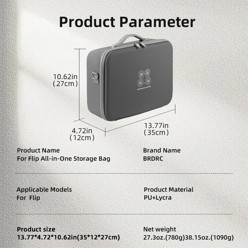 Portable Carrying Case Shockproof Travel Storage Bag Drop-resistant Handbag Protector Case for DJI Flip Drone Accessories