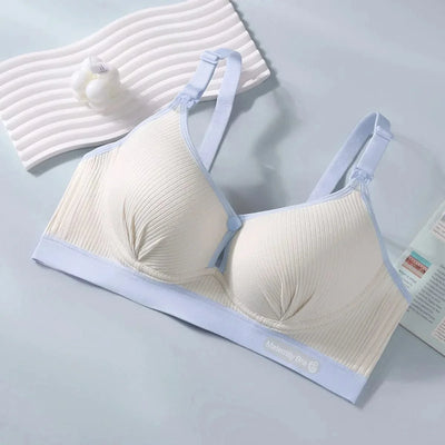 All-season Maternity Bra For Pregnant Women Breast-lifting Anti-sagging Front-opening Design For Breastfeeding Made  Pure Cotton