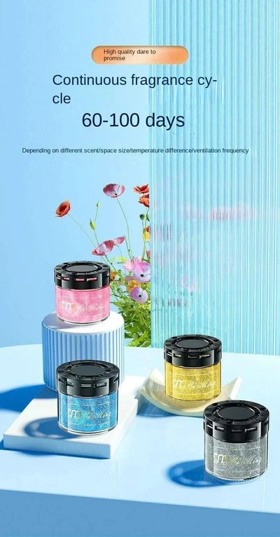 Luxury Car Perfume Solid Balm, Long-Lasting Light Fragrance, Odor Eliminator, Quicksand Design becoming a popular car ornament