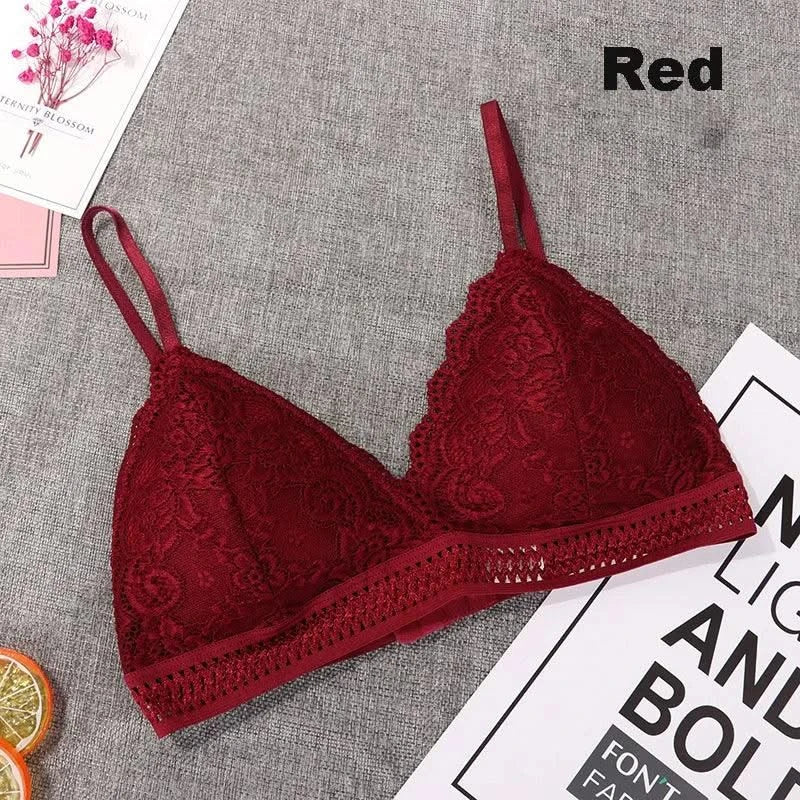 Wireless Push Up Bra Body Shaping Sexy Flower Lace Bra for Women