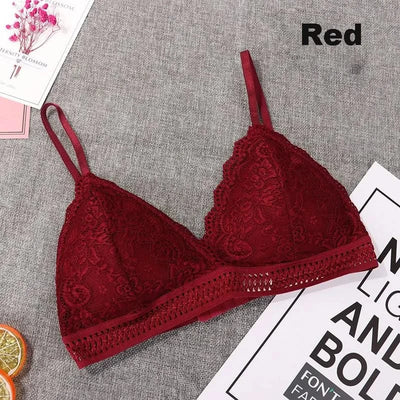 Wireless Push Up Bra Body Shaping Sexy Flower Lace Bra for Women