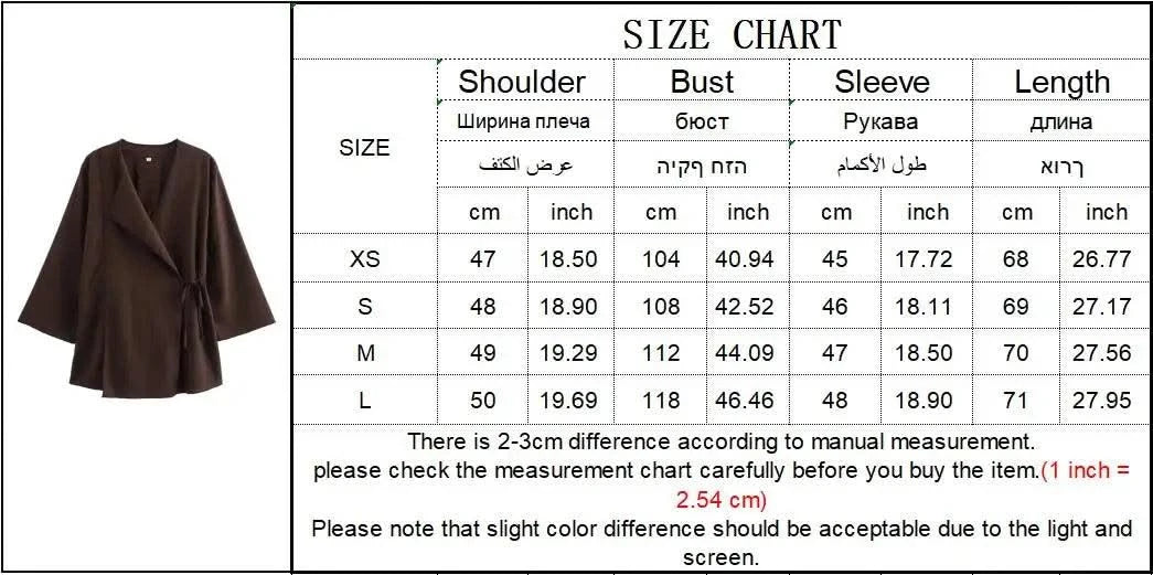 TFMLN Fashion Linen 2 Pieces Women 2024 Spring Summer Kimono Style Loose Lace Up Shirts Tops Women's Wide Leg Pants Sets