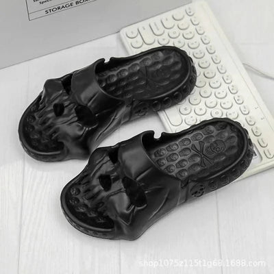 Platform Skull Slippers Demon Home Cloud Summer Beach Sandal Slides Y2k Flip Flops Men Male Soft House Shoes Flat Clapper Women