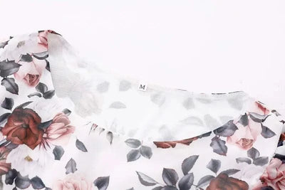 Summer Floral Print Dress For Women New Sleeveless Round Neck Dress Ruffled Short Sleeve Chiffon Print Short Dress For Women