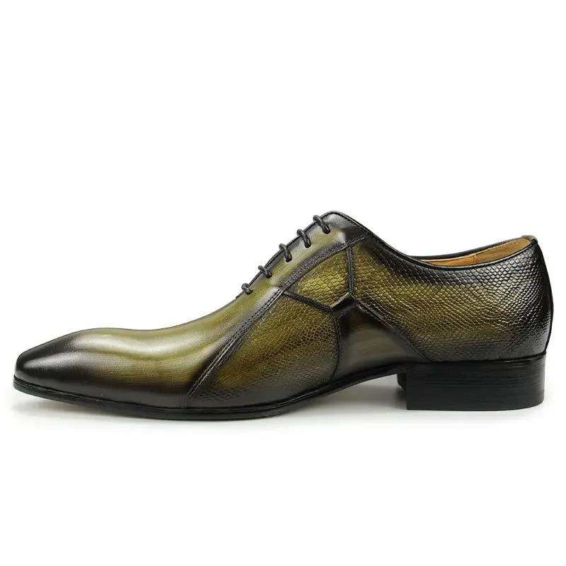 Men's Oxfords Leather Shoes for Male Office Formal Social Elegant Fashion Poited Toe Wedding Party High Quality Dress Offic Shoe