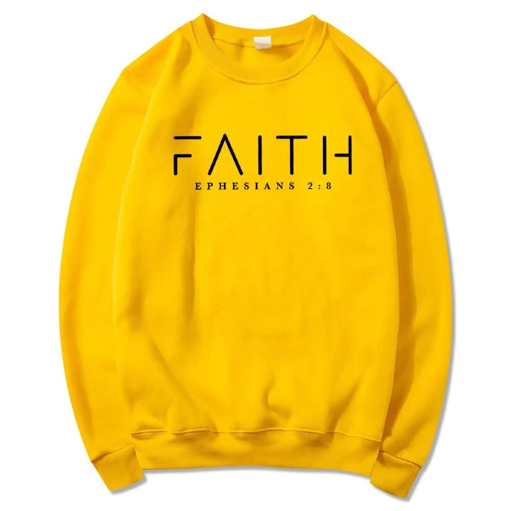 Trendy Faith Sweatshirt Bible Verse Shirt Christian Clothing Women Streetwear Sweater Hoodie Aesthetic Clothes