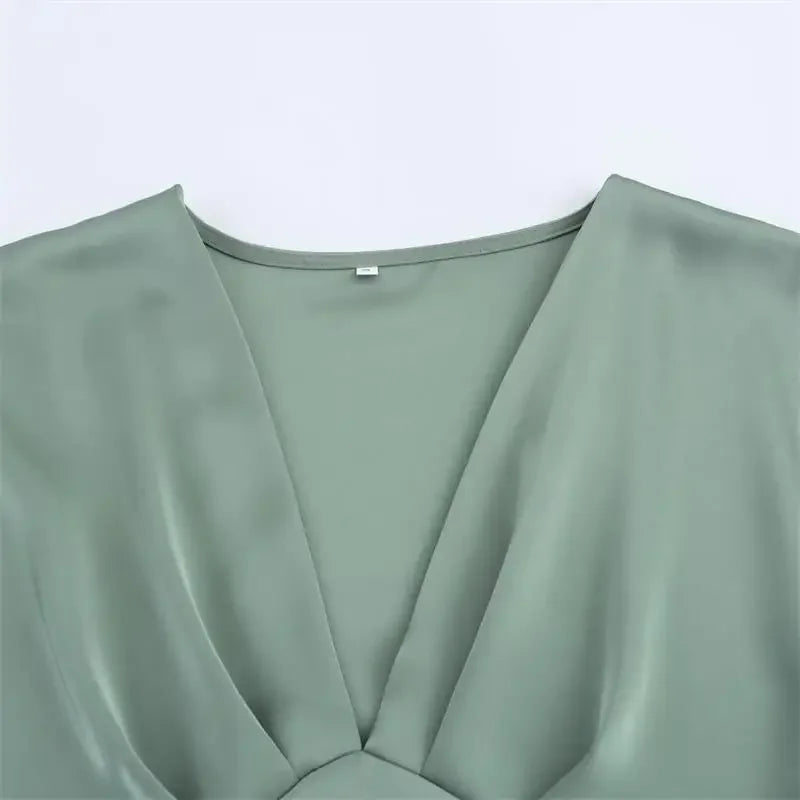 Women's 2025 New Dresses Summer Elegant Fashion Slim V-neck Street Holiday Long Dress Young Women Chic Comfortable Dress