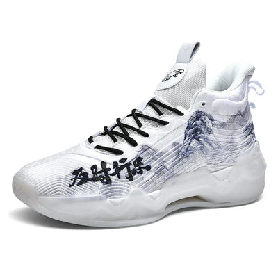 Basketball shoes men wear absorbing shock rebound sports actual combat college students training shoes new high-top combat boots