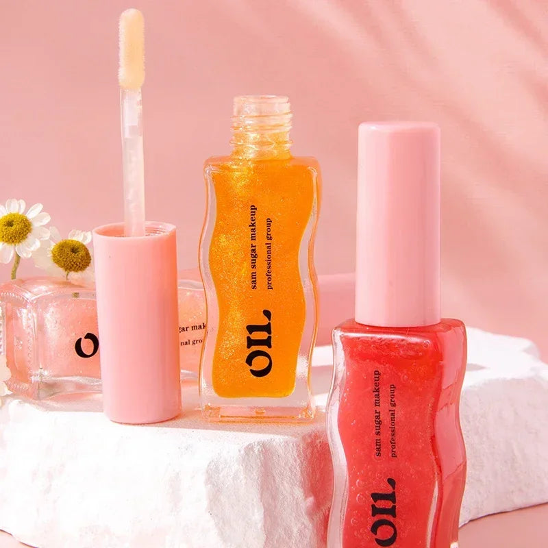 Water Light Honey Lip Oil Essence Long Lasting Moisturizing Fruity Shimmer Jelly Reduce Lip Lines Liquid Lipstick Gloss Makeup