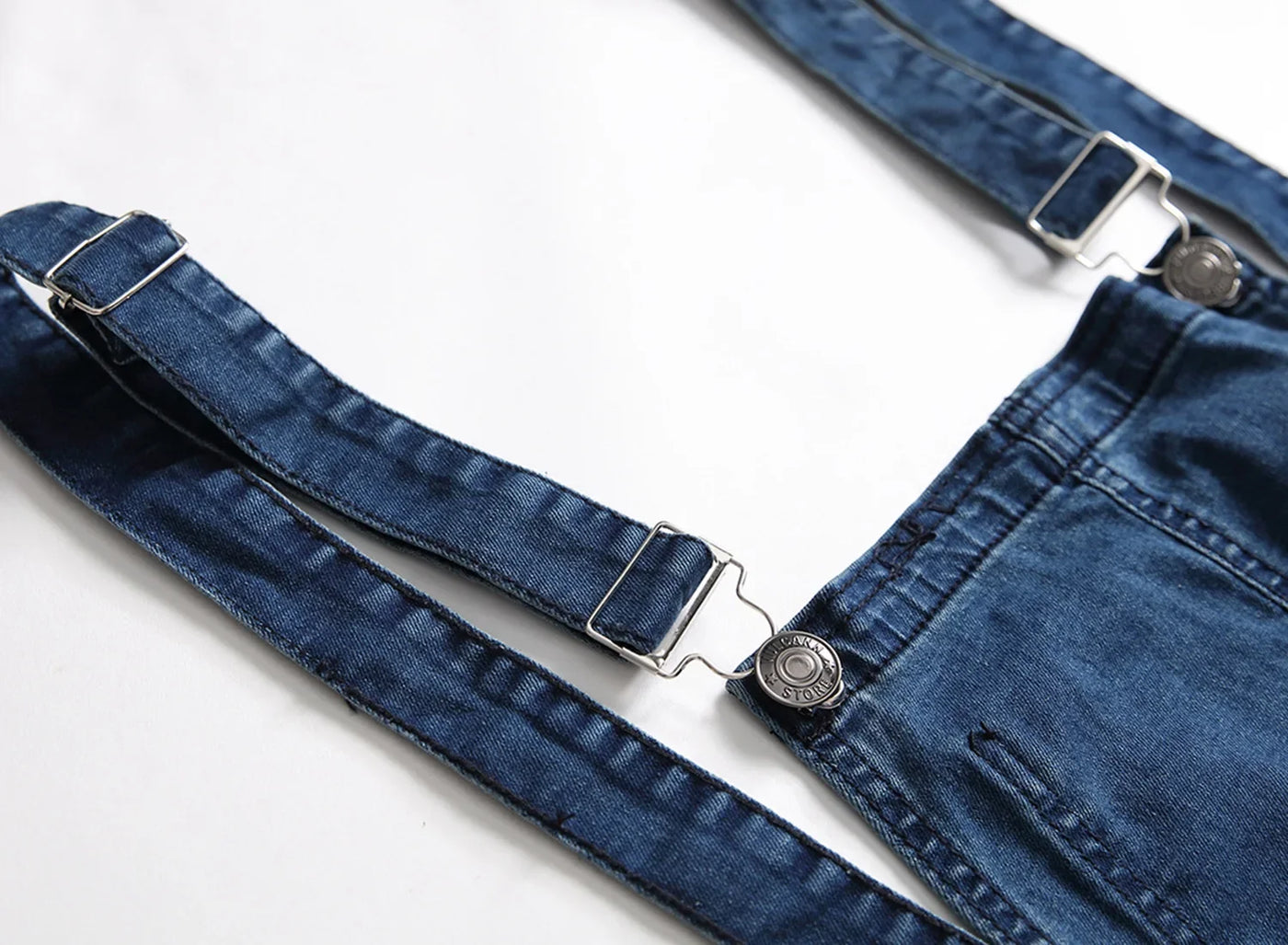 Men's Spring and Autumn Jeans, New Style Retro Casual All-match Ripped Dungarees, Fashionable High Street Trendy Brand Dungarees