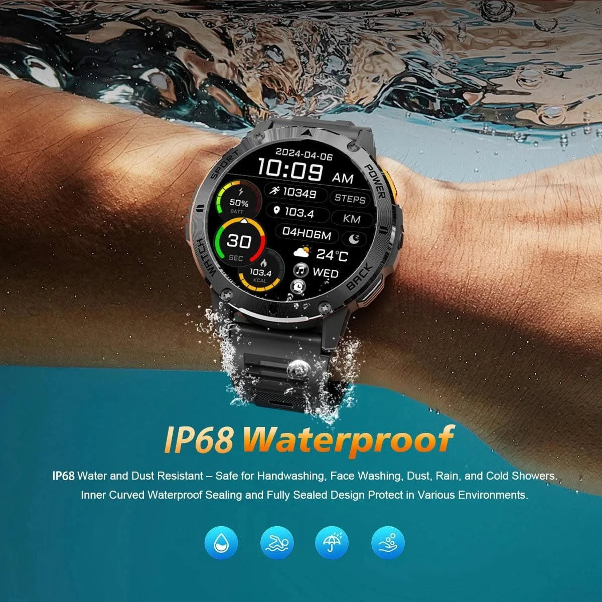 2025 New For Xiaomi IOS Compass Outdoor Smart Watch Men 1.43'' HD AMOLED Screen GPS 400 Mah Battery Bluetooth Call SmartWatches