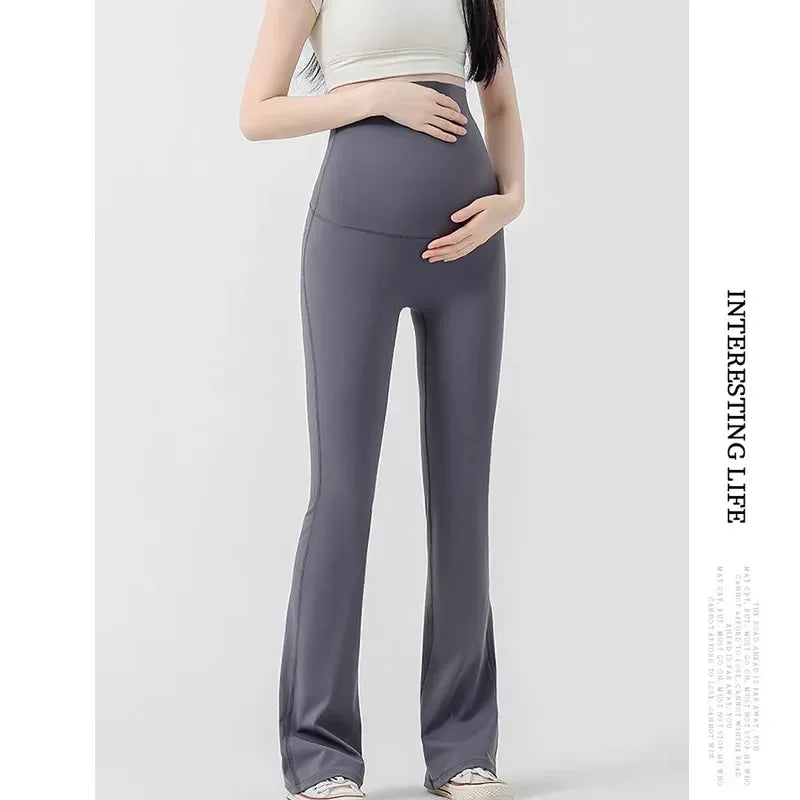 Maternity Leggings for Pregnant Women Yoga Flared High-waisted Trousers Pregnancy Clothes Maternity Yoga Flared Pants