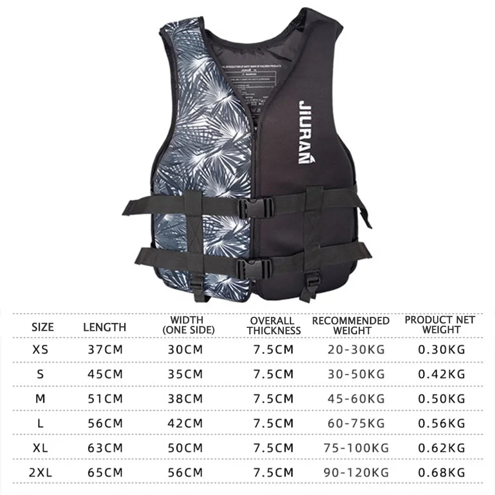 Neoprene Life Jacket Adult Children Life Vest Water Safe Fishing Vest Kayaking Boating Swimming Surfing Drifting Safe Life Vest