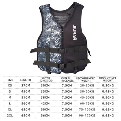 Neoprene Life Jacket Adult Children Life Vest Water Safe Fishing Vest Kayaking Boating Swimming Surfing Drifting Safe Life Vest
