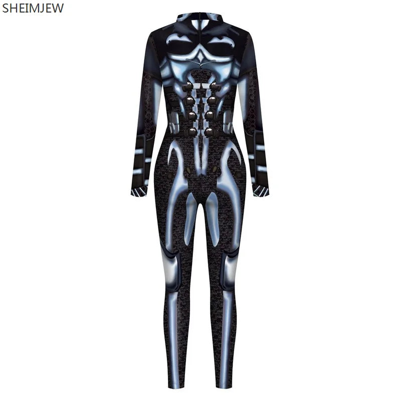 Women Sexy Jumpsuit Special Combat Readiness 3D Print Cosplay Bodysuit Carnival Party Performance Zentai Suit Adult Rave Outfits