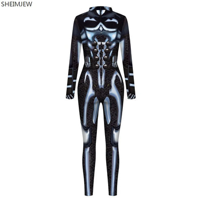 Women Sexy Jumpsuit Special Combat Readiness 3D Print Cosplay Bodysuit Carnival Party Performance Zentai Suit Adult Rave Outfits
