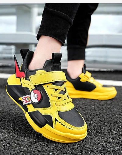 Kids Cartoon Sports Skate Shoes Lightweight for Easy Wear Children's Outdoor Casual Sneakers Non-Slip Sole for School Play