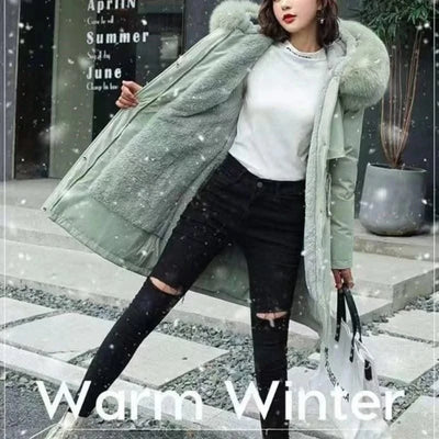 Women's Winter Hodded Fleece Padded Jacket Windbreaker Office Lady In Coats & Jackets Outerwear