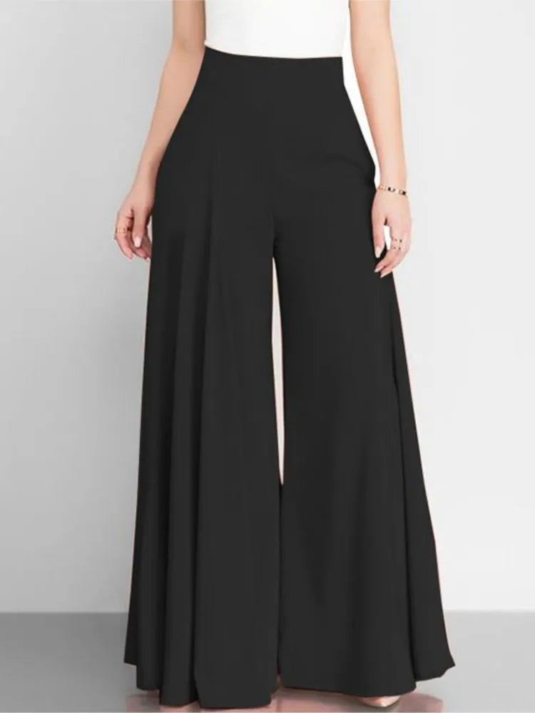 Fashion High Waist Wide Leg Pants For Women Elegant Casual Office Solid Loose Long Pant New Spring Autumn Womens Clothing