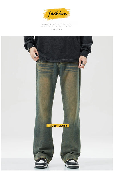 Men's Jeans Man Denim Shorts Jean Streetwear Mens Trousers Wide Y2k Pants Baggy Jeans Clothing Flared Male Cargo New Pant Ripped