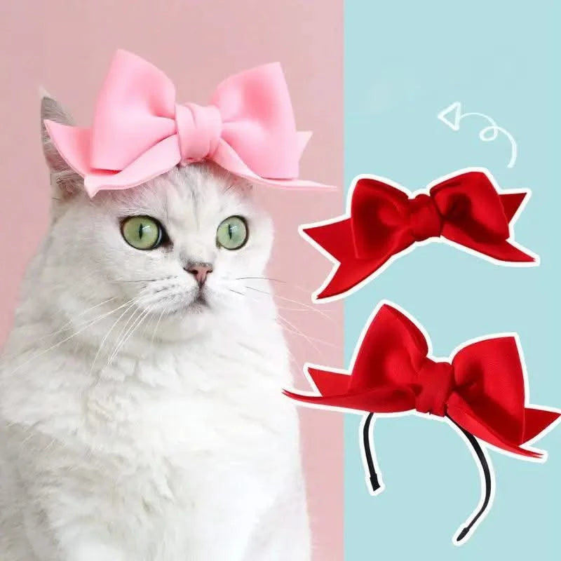 Cat Accessories Party Cat Headdress Wear Puppy Hairband Dog Dress Up Hat Pet Hair Accessories Bow Tie Dog Bowknot Pet Hair Hoop